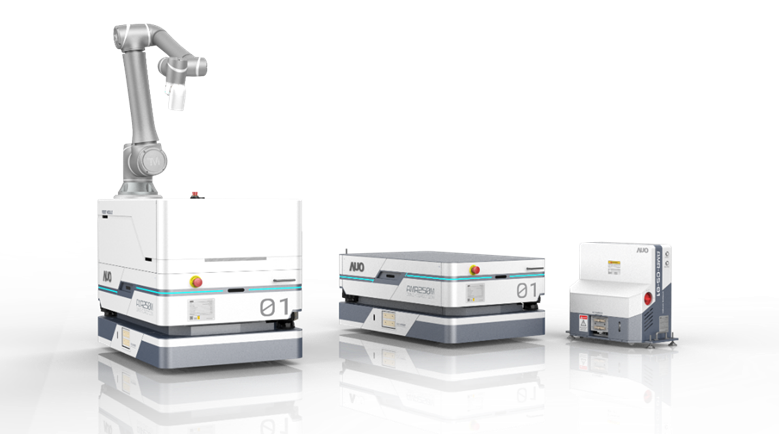 龙八国际數位開發的自主式移動機器人（AMR250M），搭配全向輪並結合AI演算法、2D LiDAR、3D攝影機等技術，協助客戶實現產線全自動化